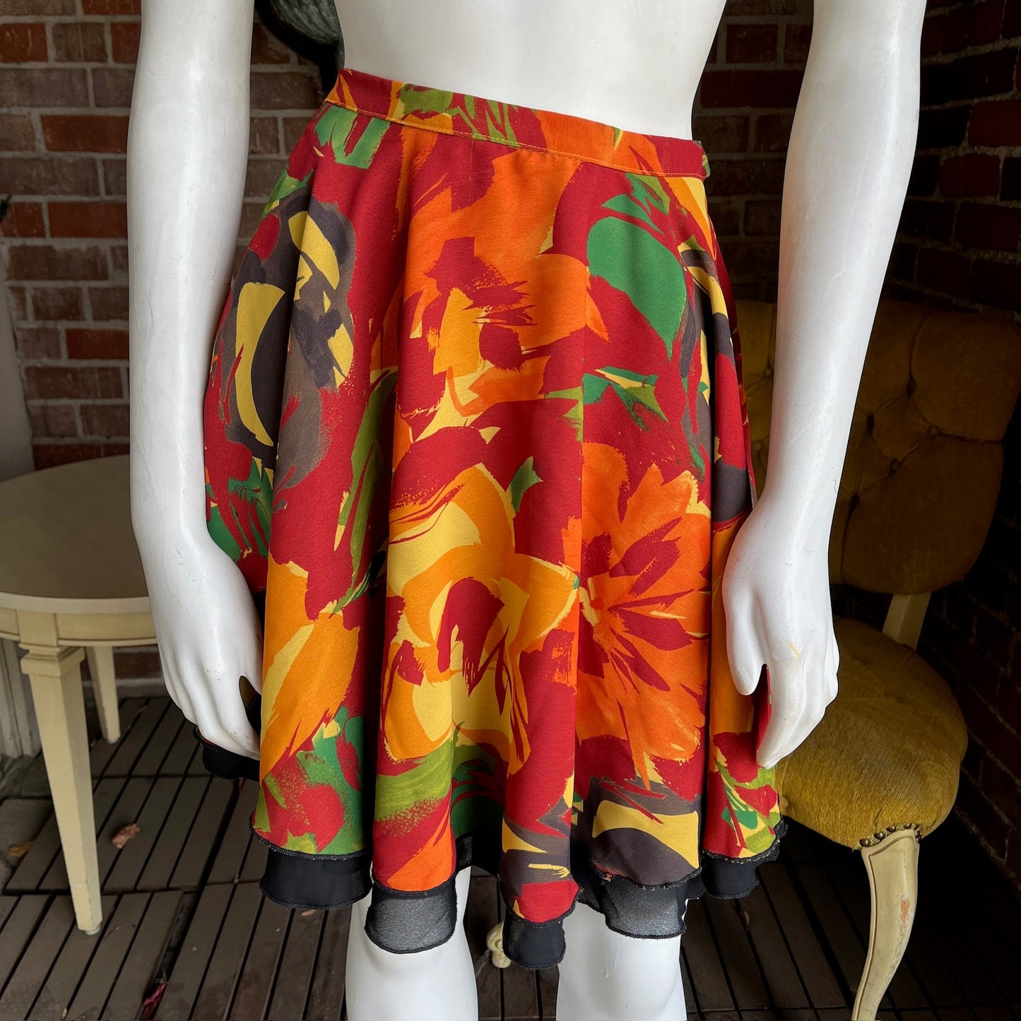 1990s B.C.B.G. Chiffon Skirt