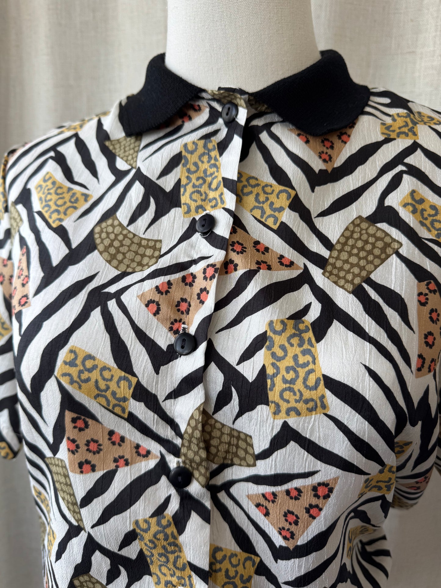 Abstract Zebra Print Top