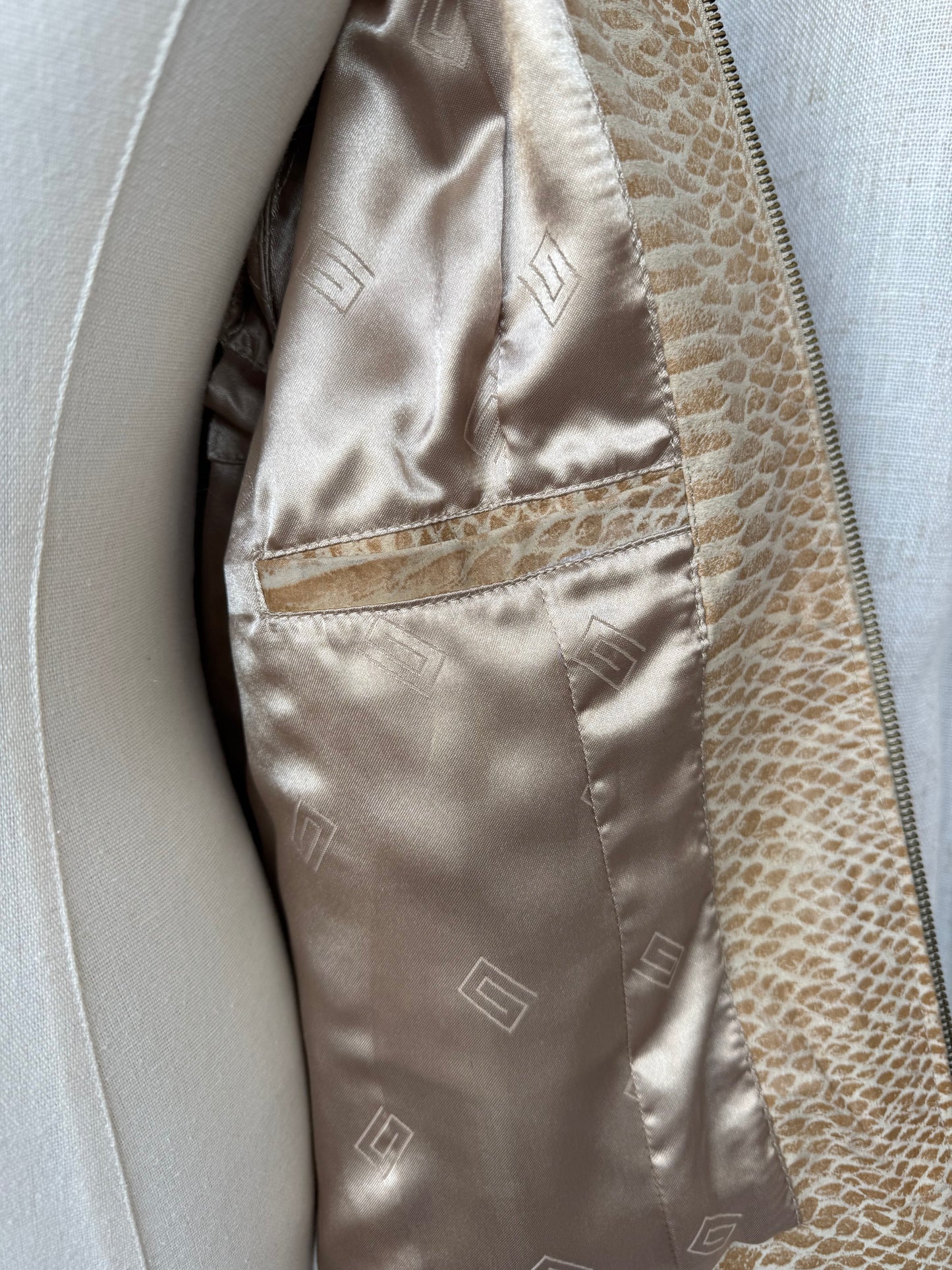 Leather Snakeskin Jacket