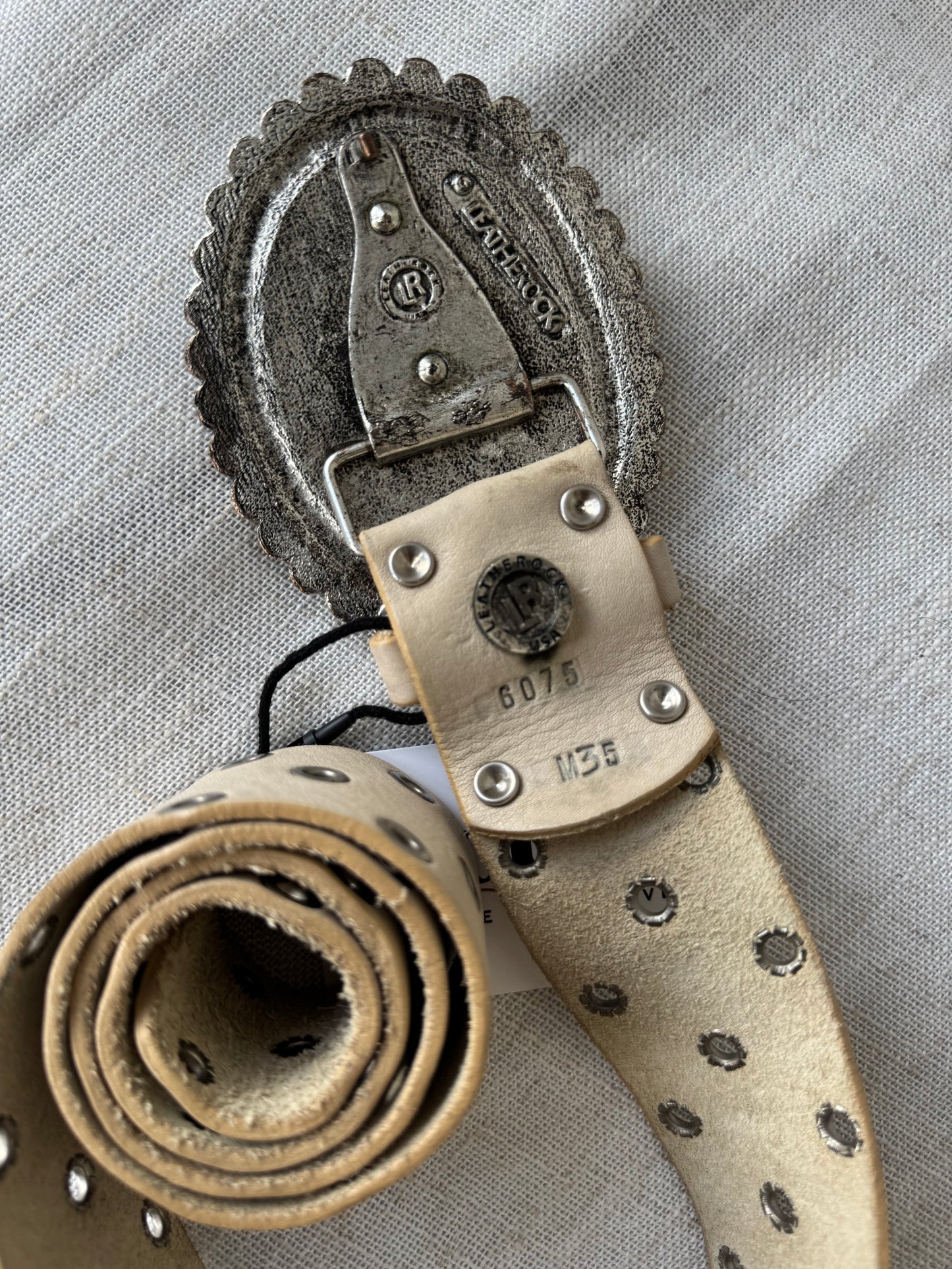 Leatherock Cream Belt