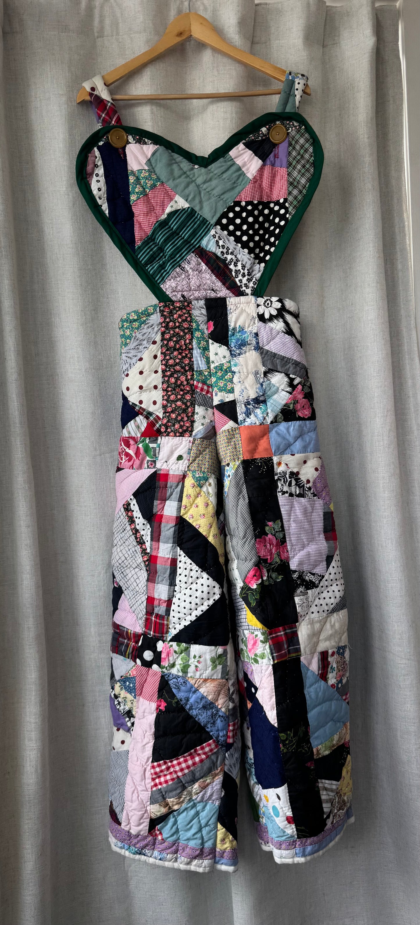 Quilted Heart Bib Overalls