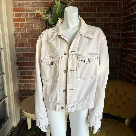 1970s Lee Off White Moleskin Tucker Jacket