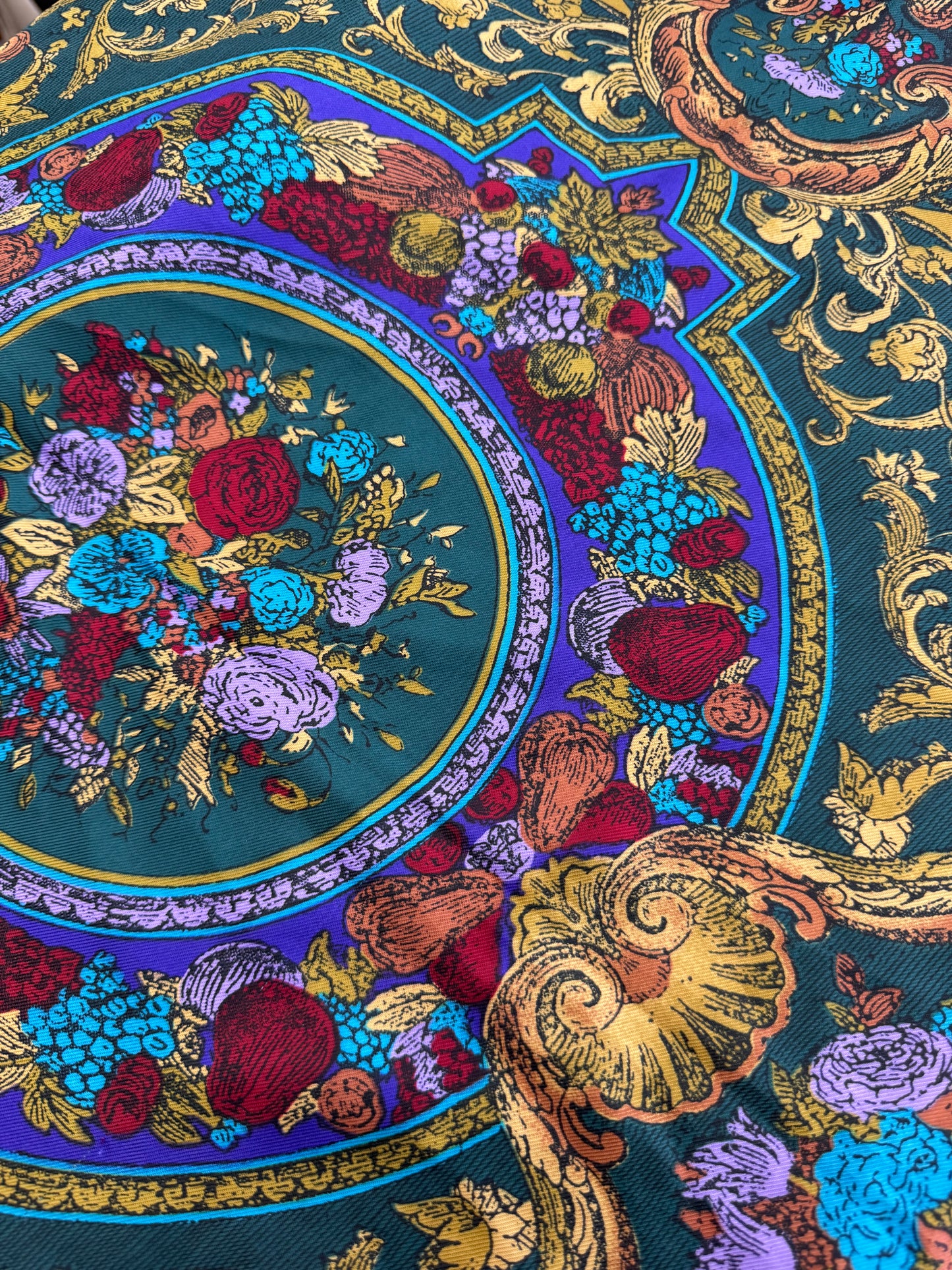 Vintage Printed Floral Scarf