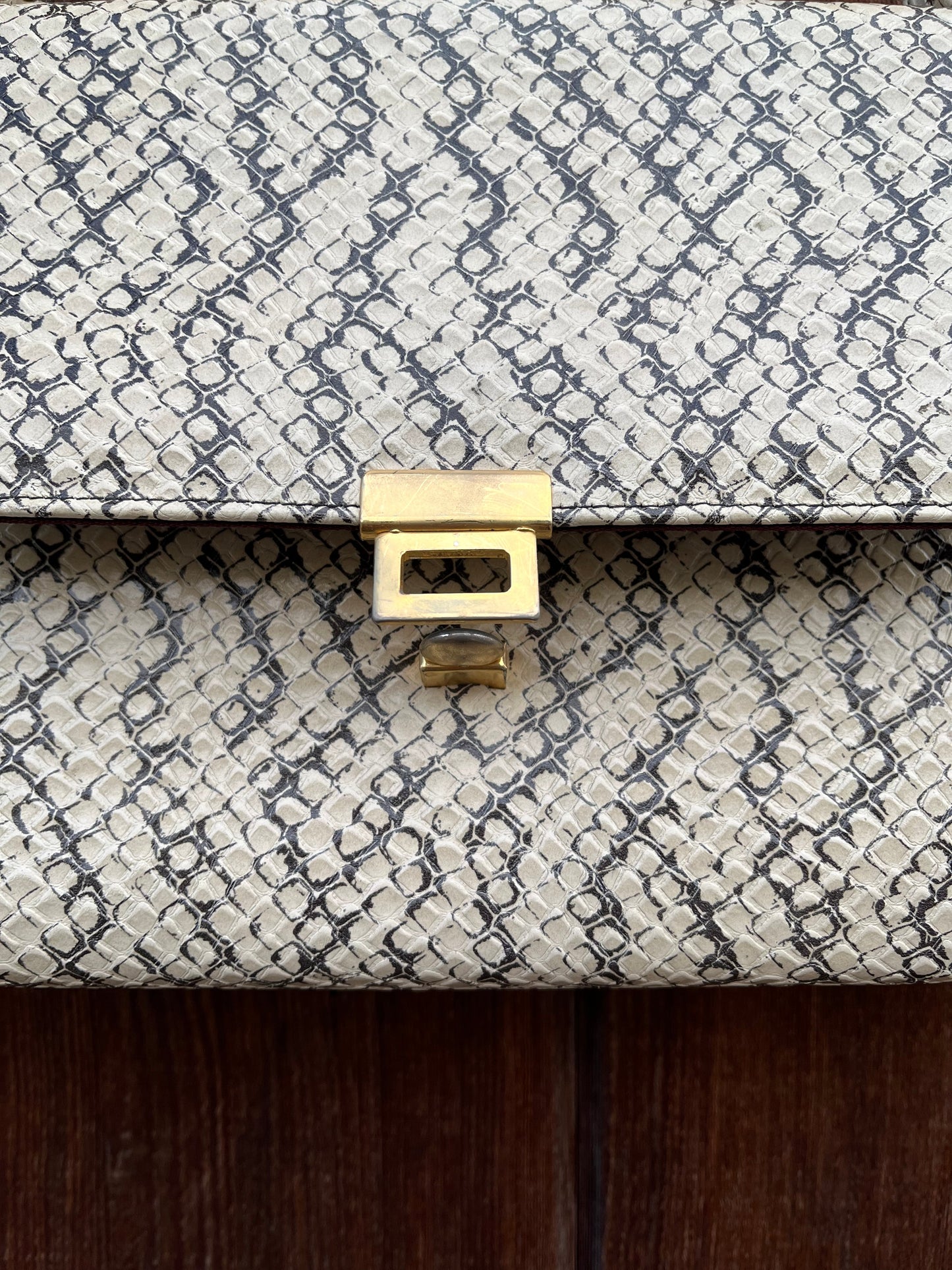 1960s Embossed Snakeskin Purse