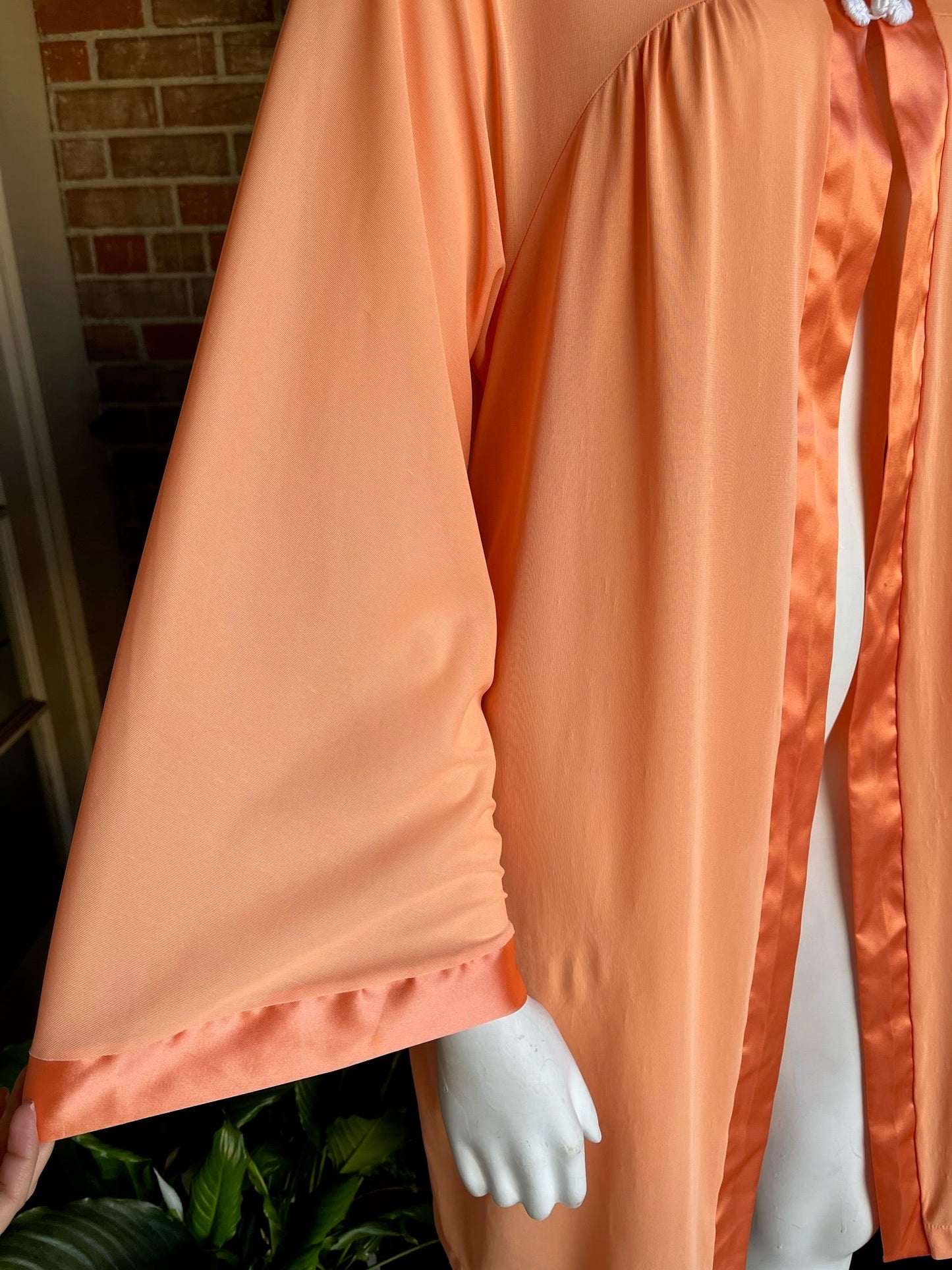 1960s Orange Sherbert Nylon Robe