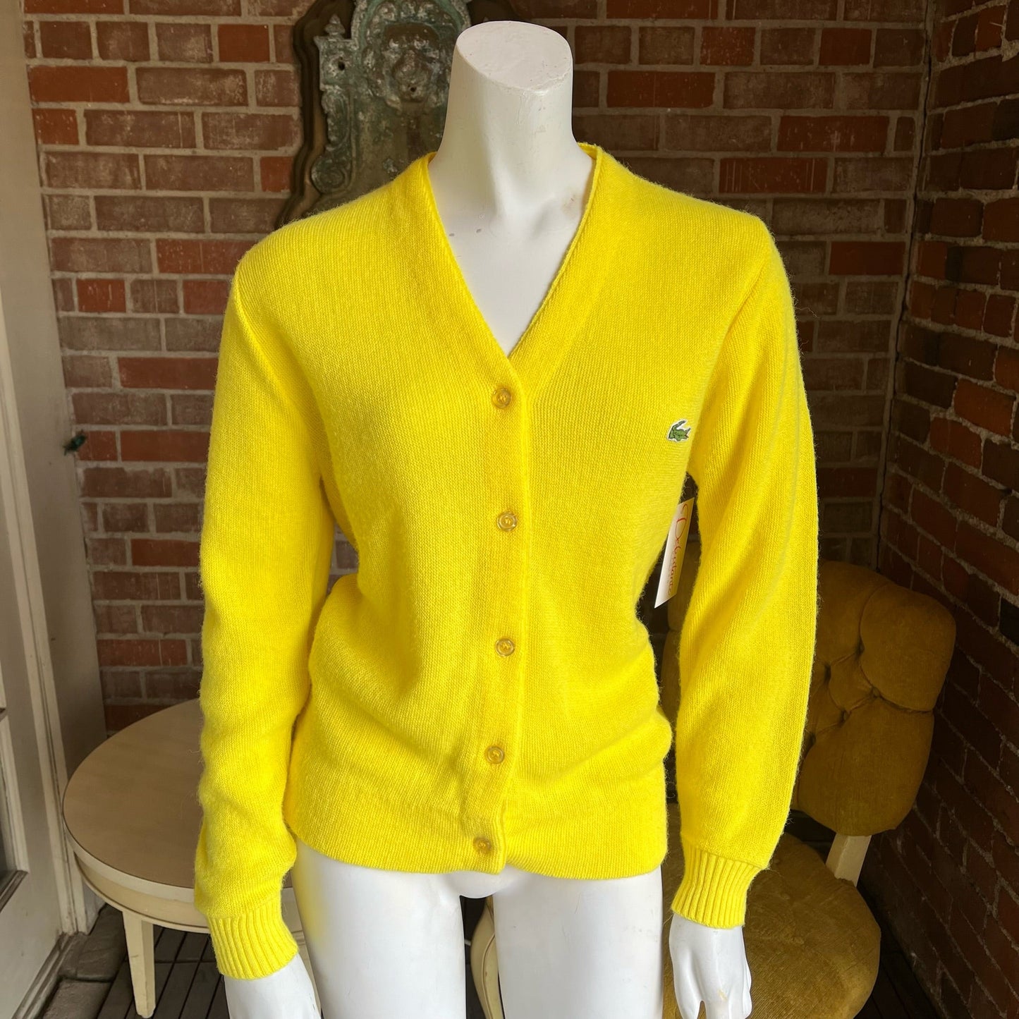 1960s Haymaker Lacoste Yellow Cardigan