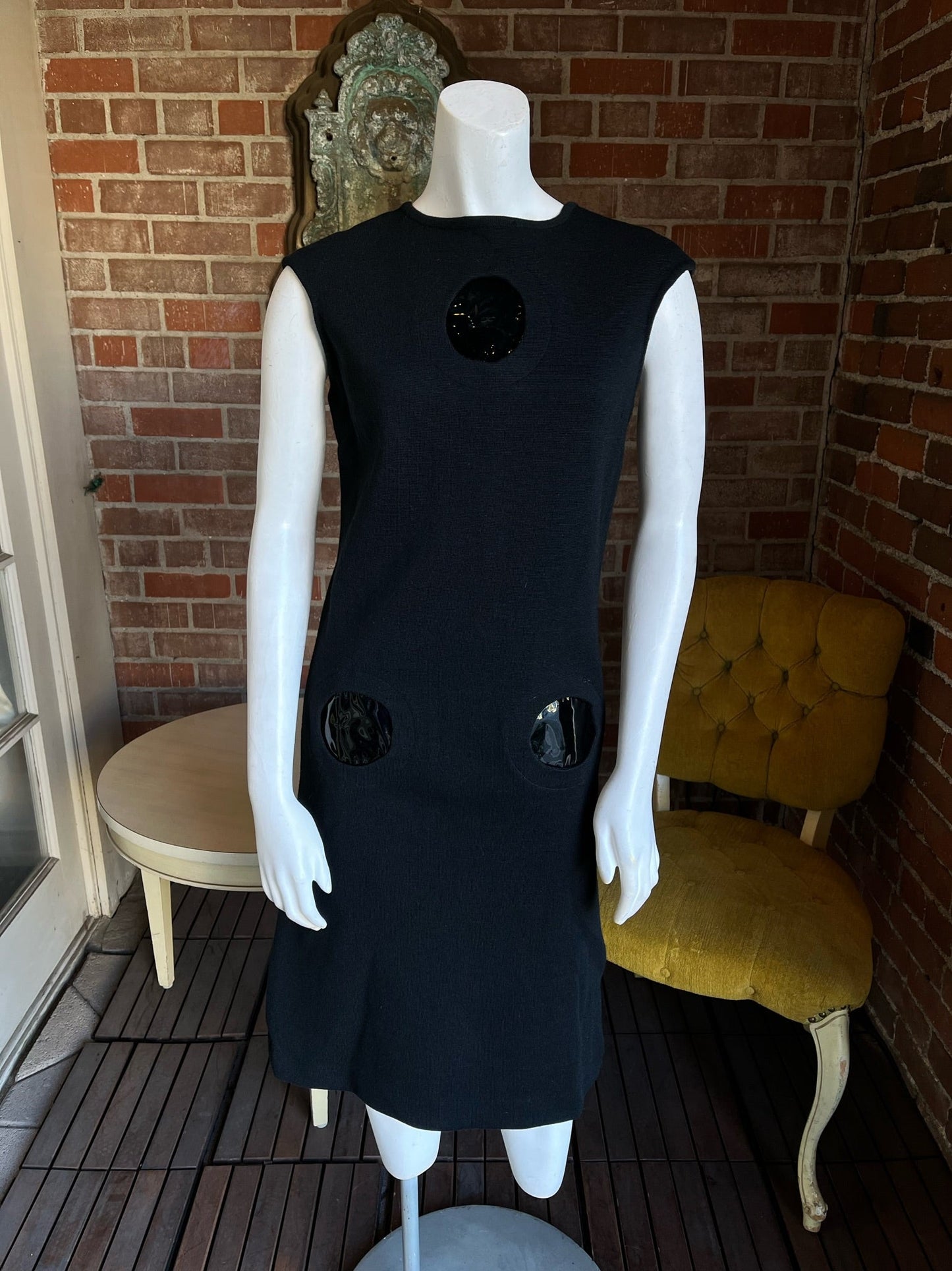 1960s Mod Black Dress