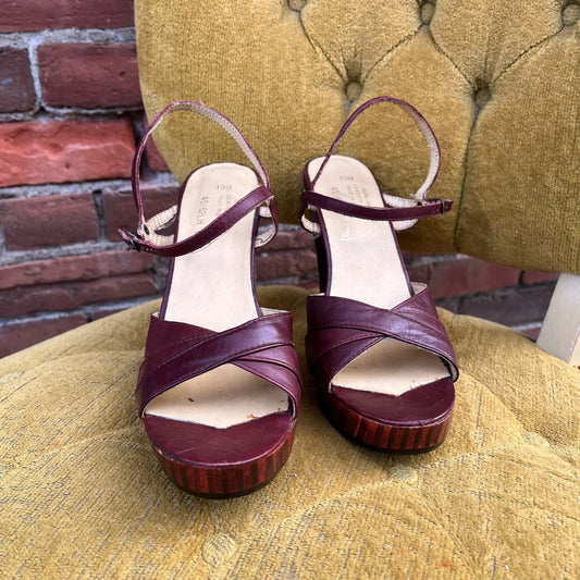 1970s Brazilian Maroon Heels