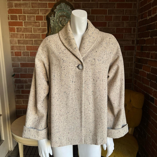 1950s Wool Tweed Rhinestone Jacket