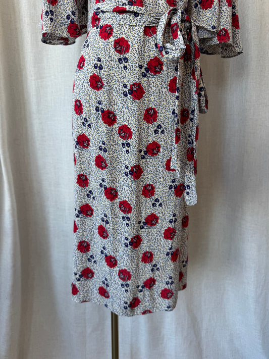 Flutter Sleeve Midi Dress