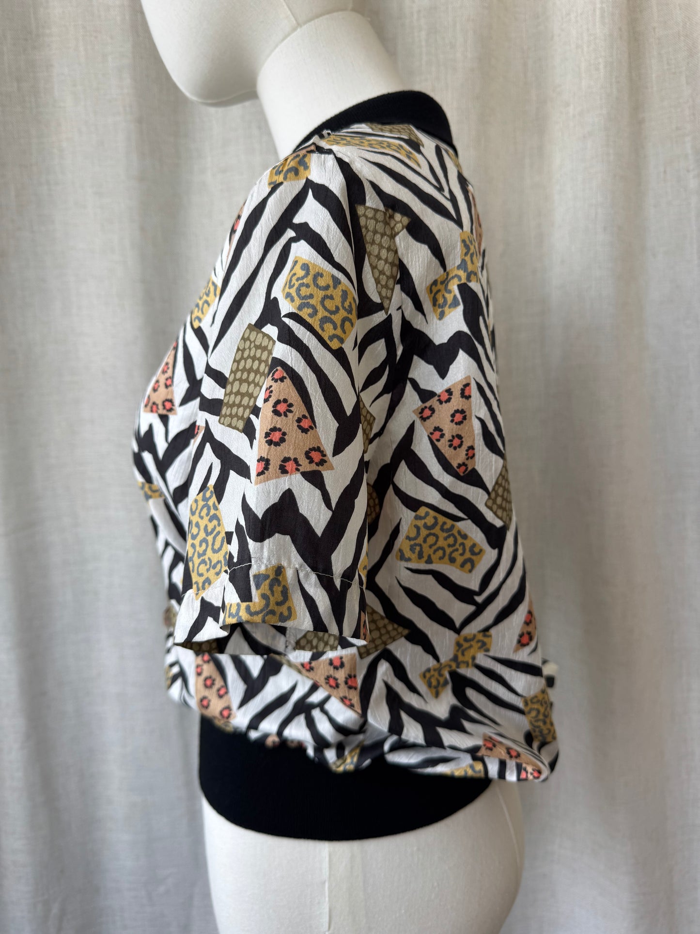 Abstract Zebra Print Top