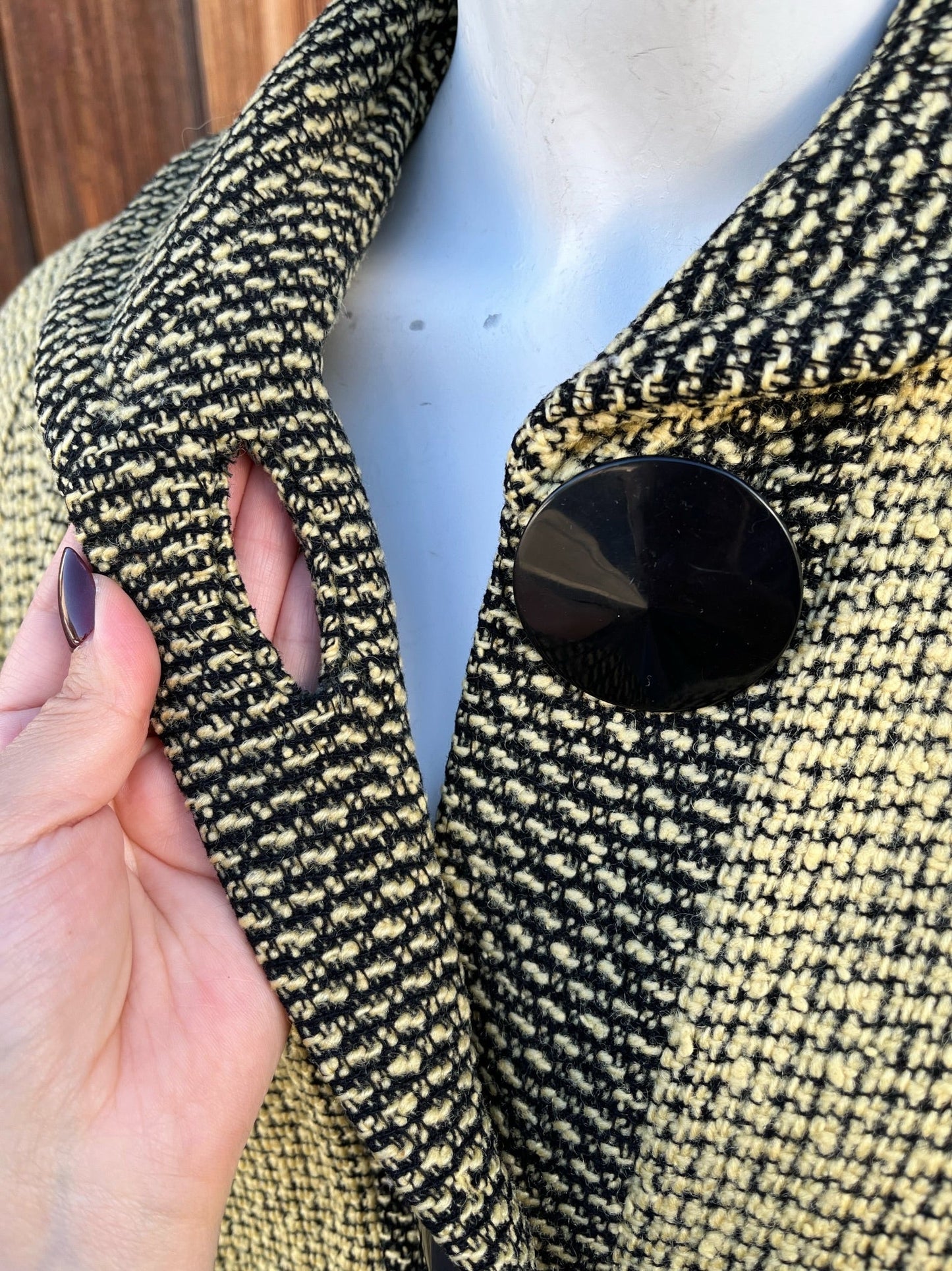 1960s Chartreuse Tweed Coat