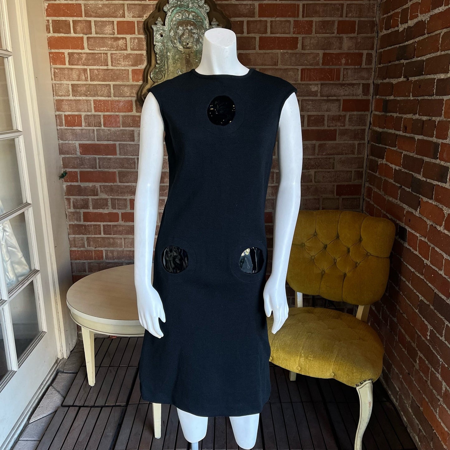 1960s Mod Black Dress