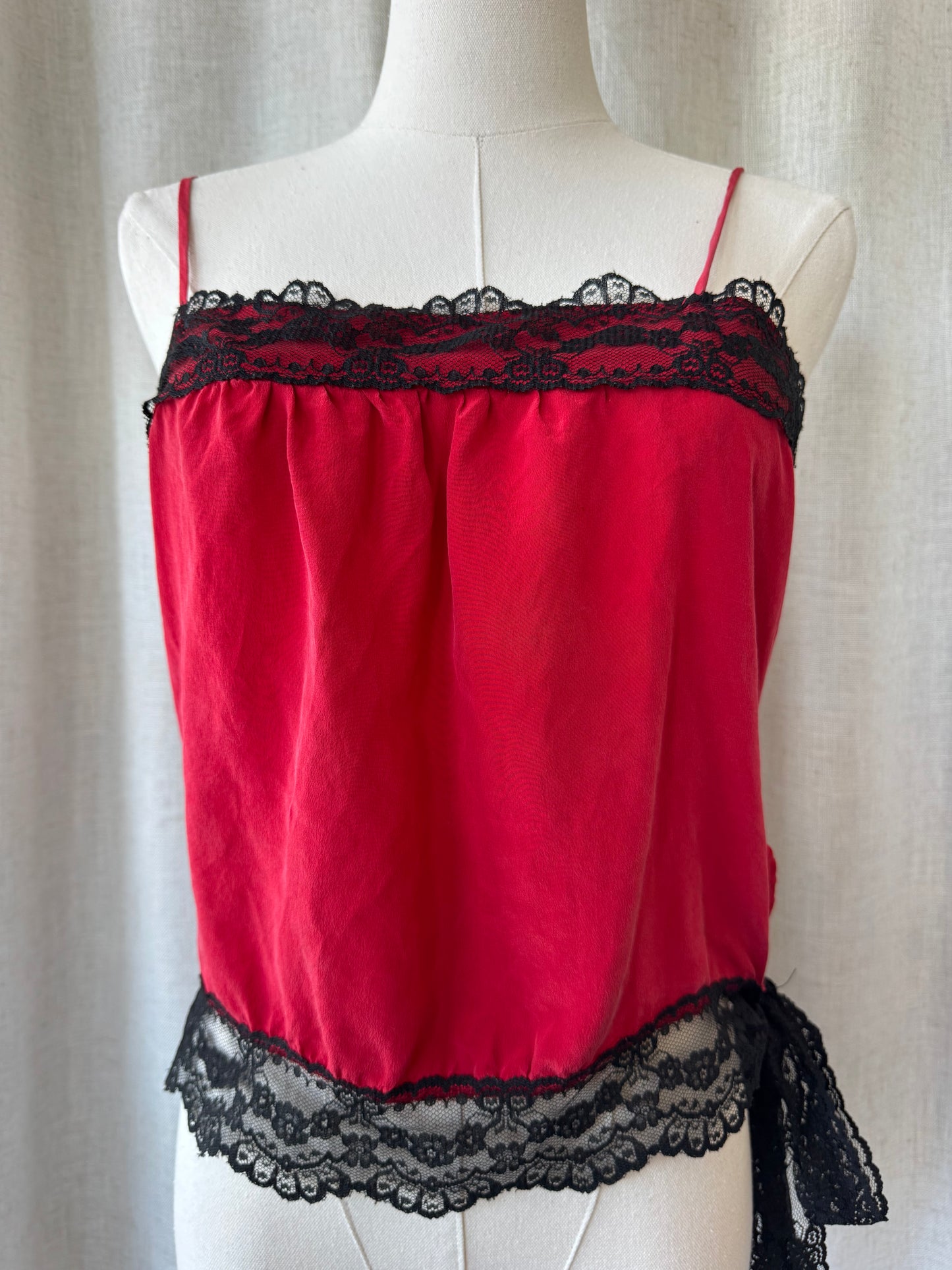 Silk Lace Tie Cami
