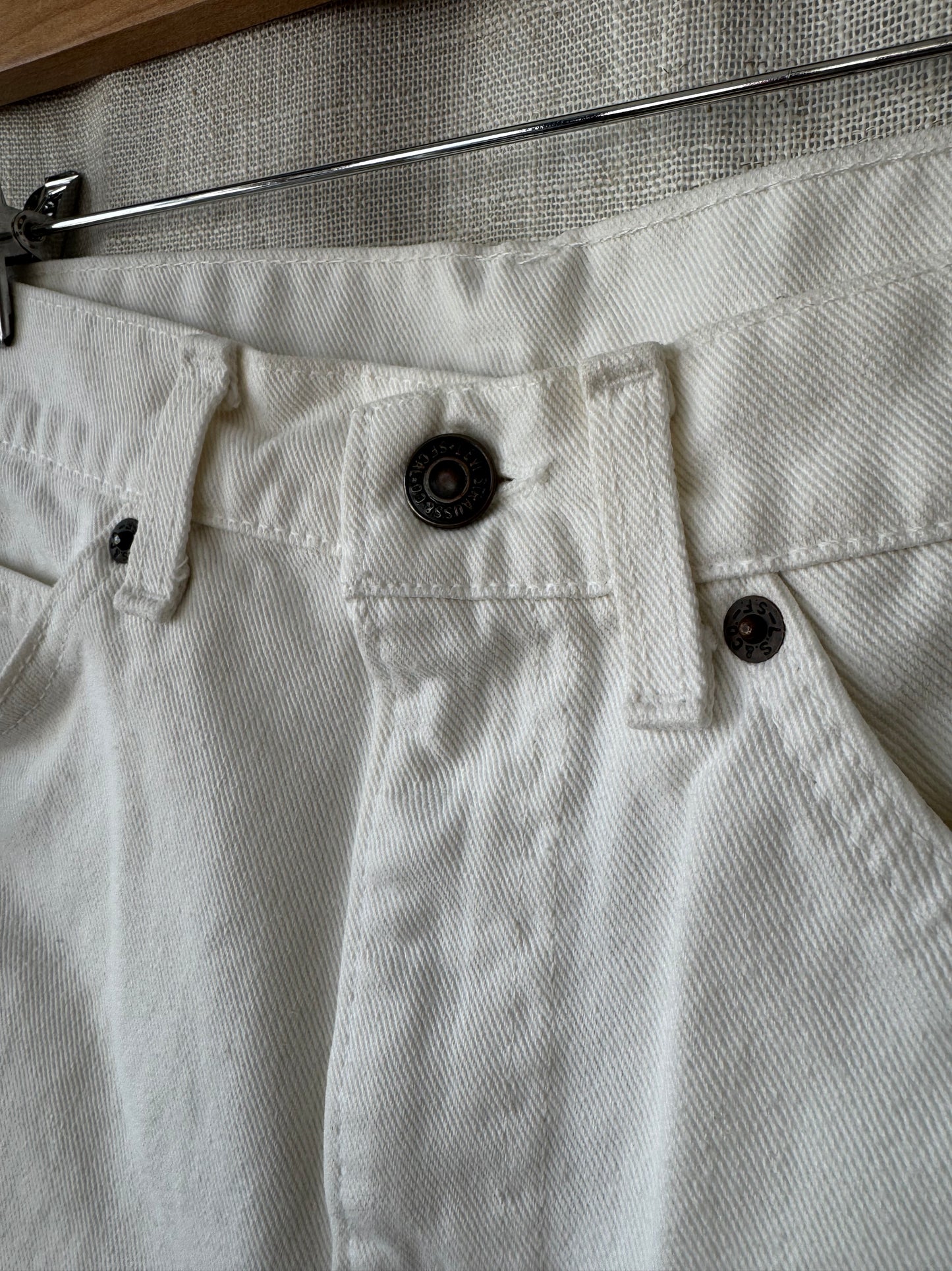 Levi’s White Denim Shorts