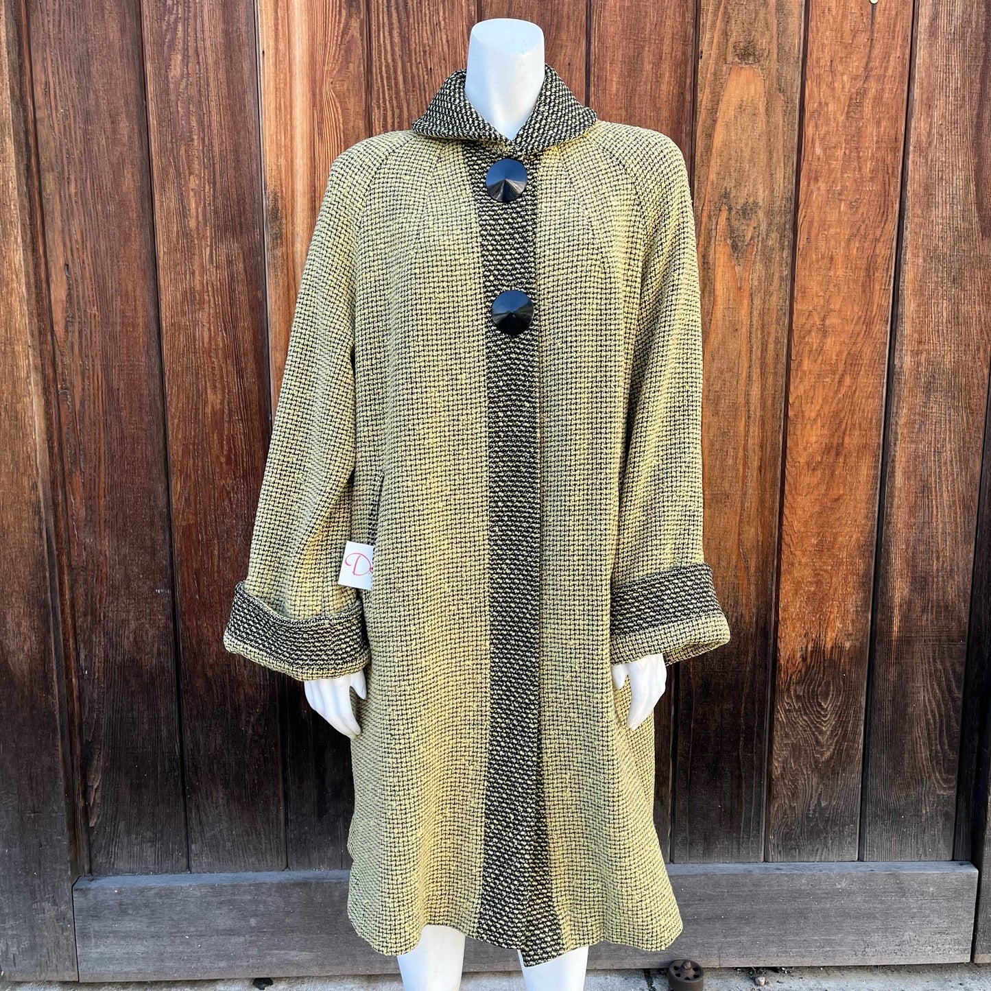 1960s Chartreuse Tweed Coat