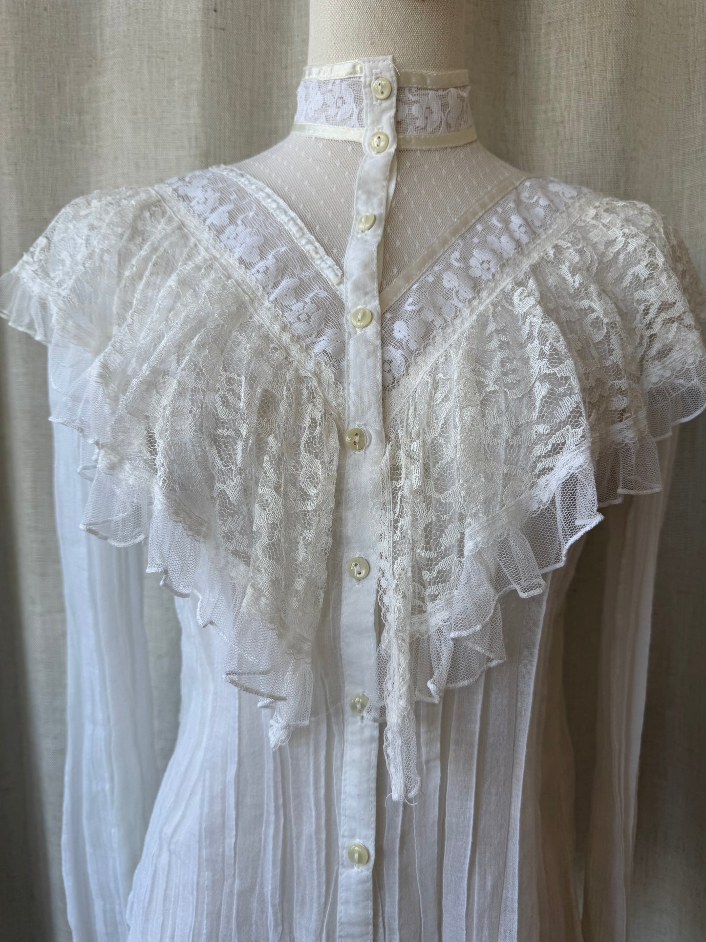 White Victorian Style Blouse