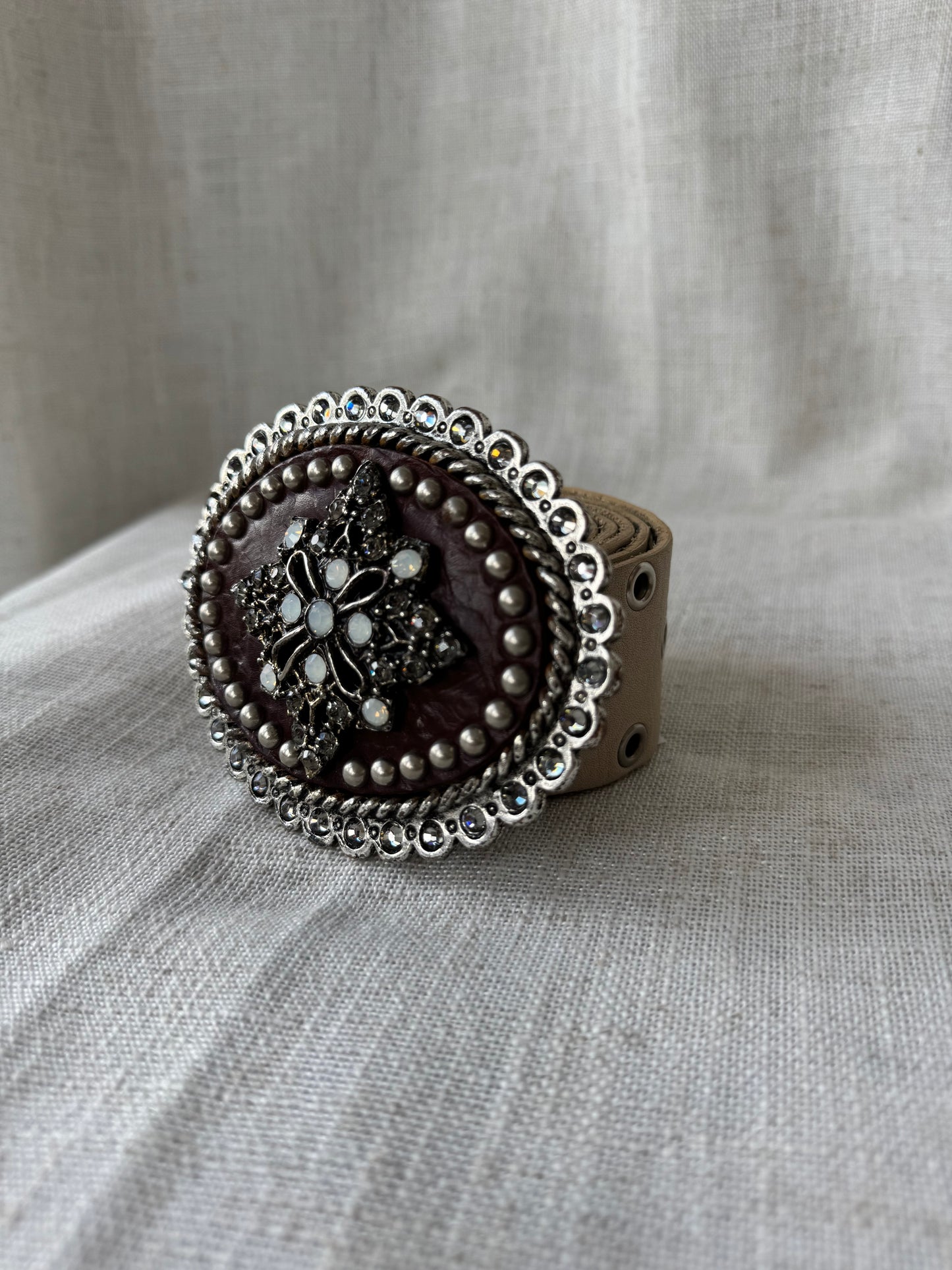 Leatherock Cream Belt