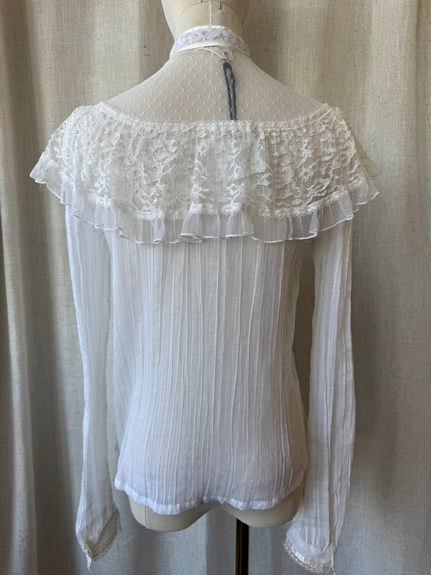 White Victorian Style Blouse