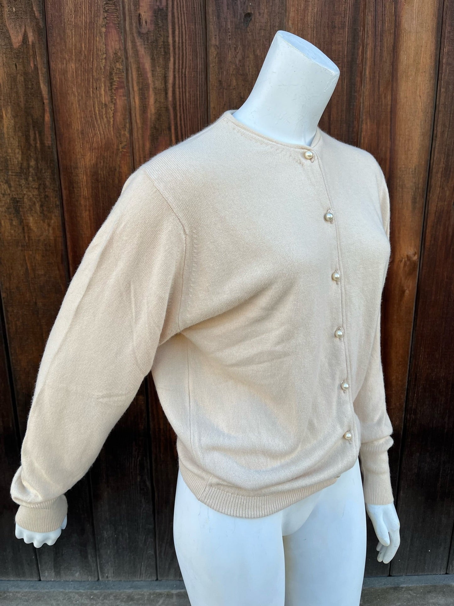 1960s Carol Brent Camel Cardigan