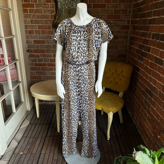 1960s Sheer Leopard Jumpsuit