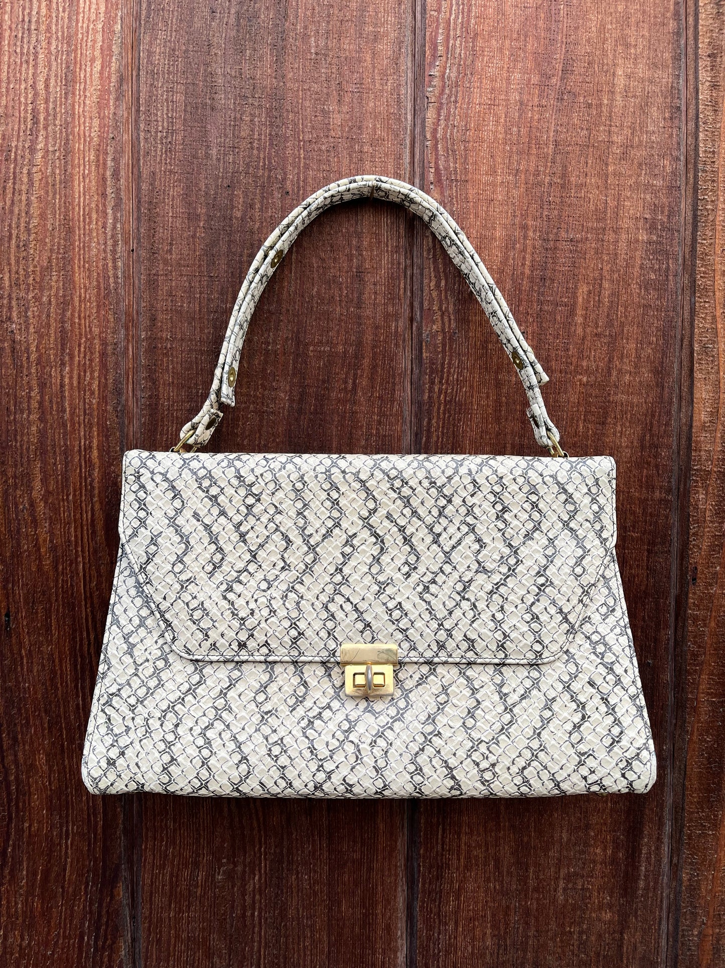 1960s Embossed Snakeskin Purse