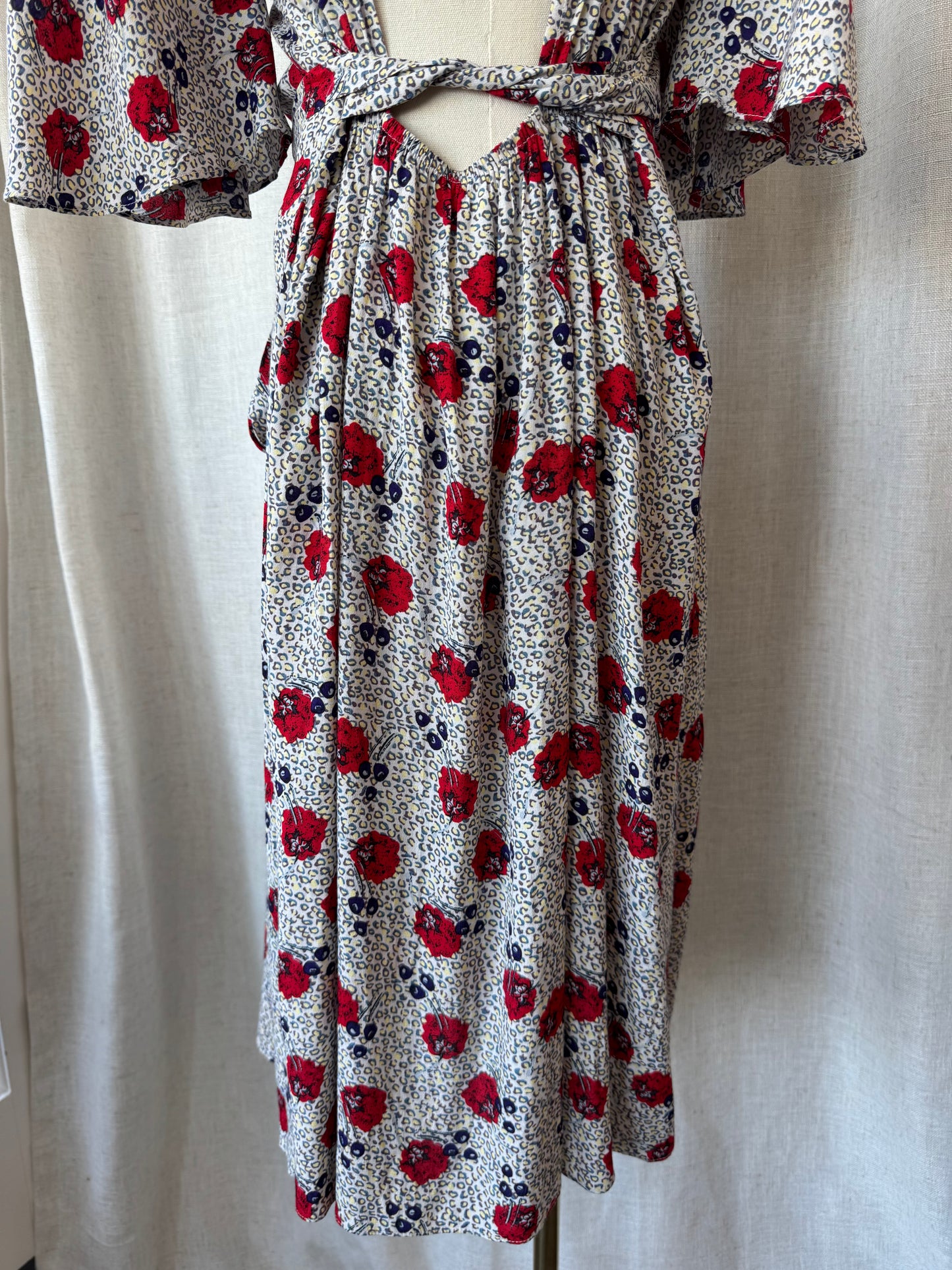 Flutter Sleeve Midi Dress