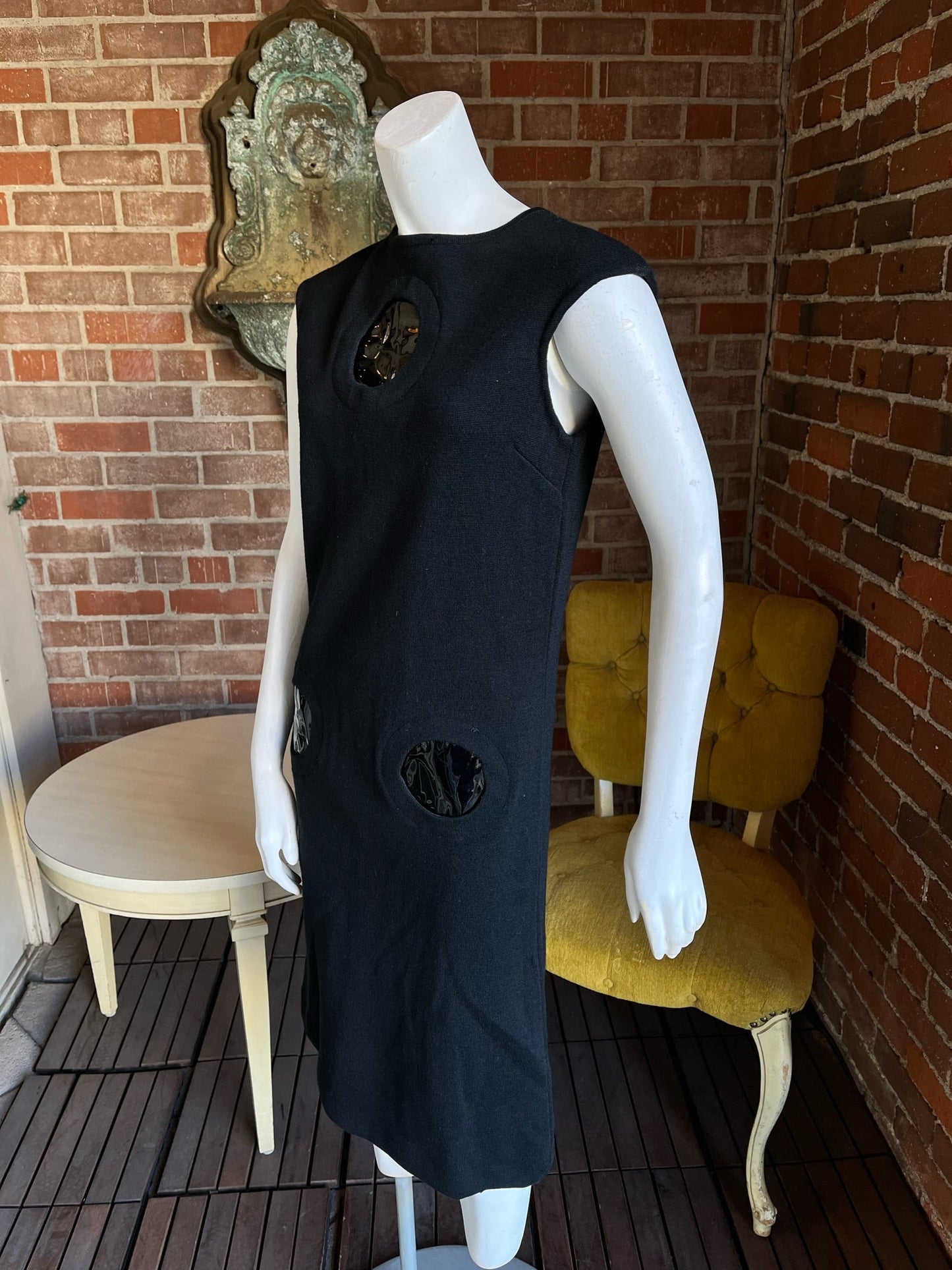 1960s Mod Black Dress