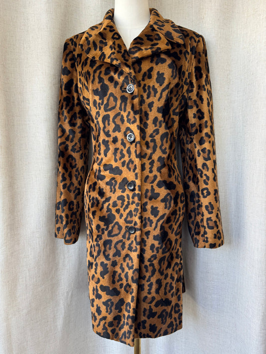 Bebe Leopard Print Coat