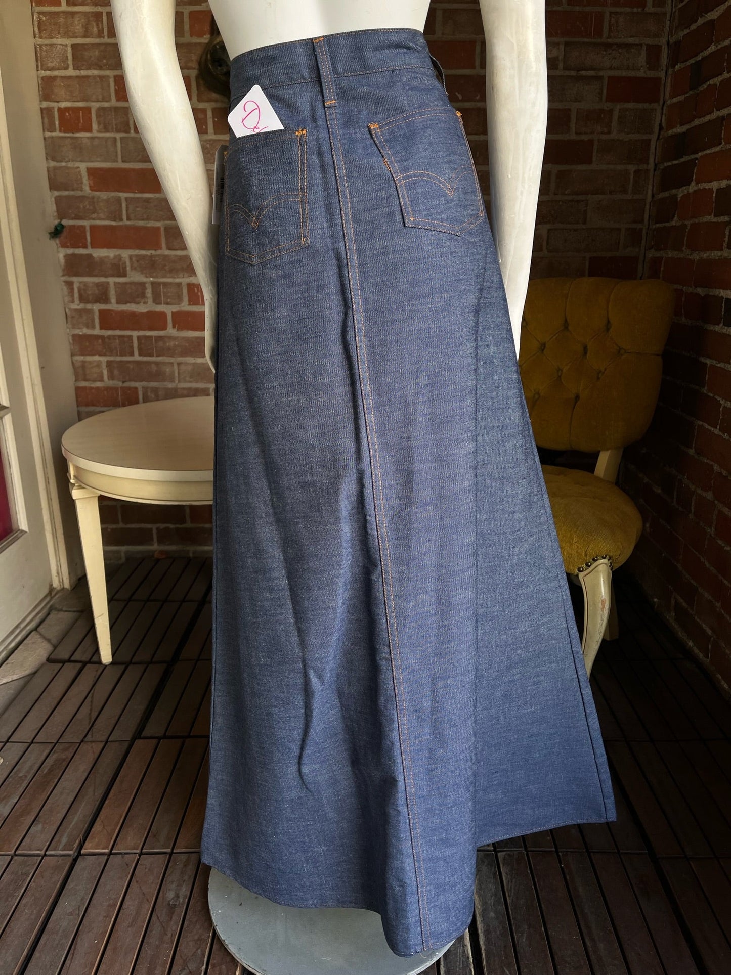 1970s Levi's Maxi Skirt Selvedge