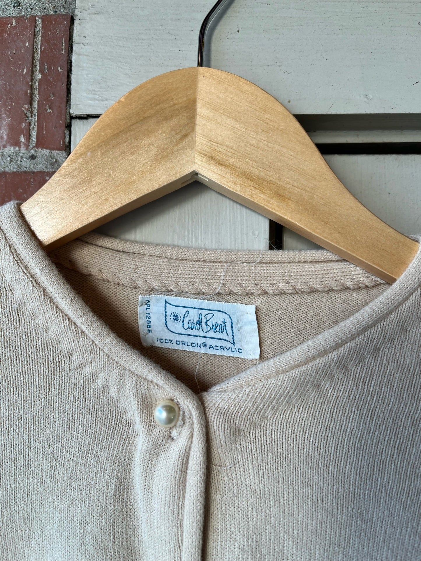 1960s Carol Brent Camel Cardigan