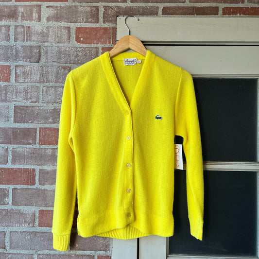 1960s Haymaker Lacoste Yellow Cardigan