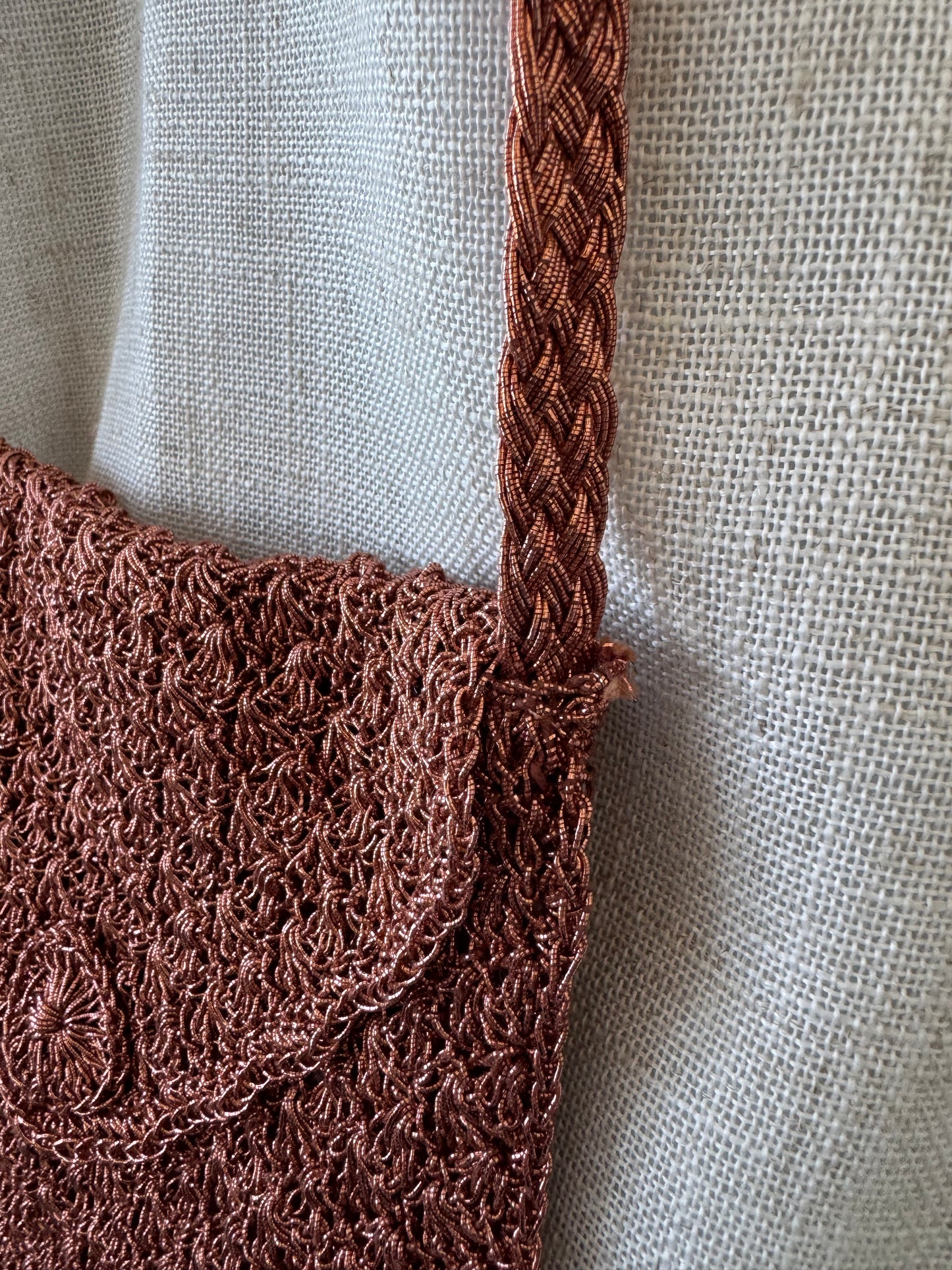 Metallic Crochet Purse