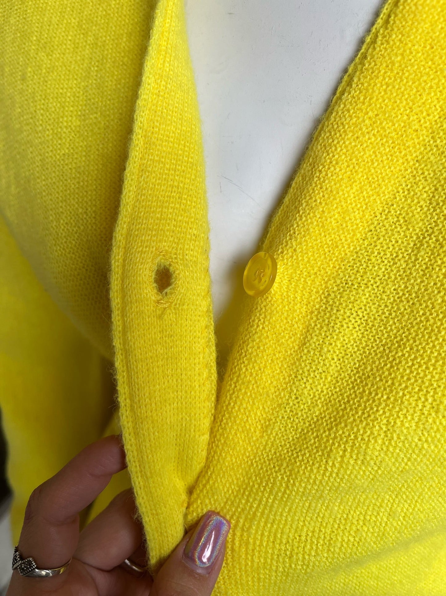 1960s Haymaker Lacoste Yellow Cardigan