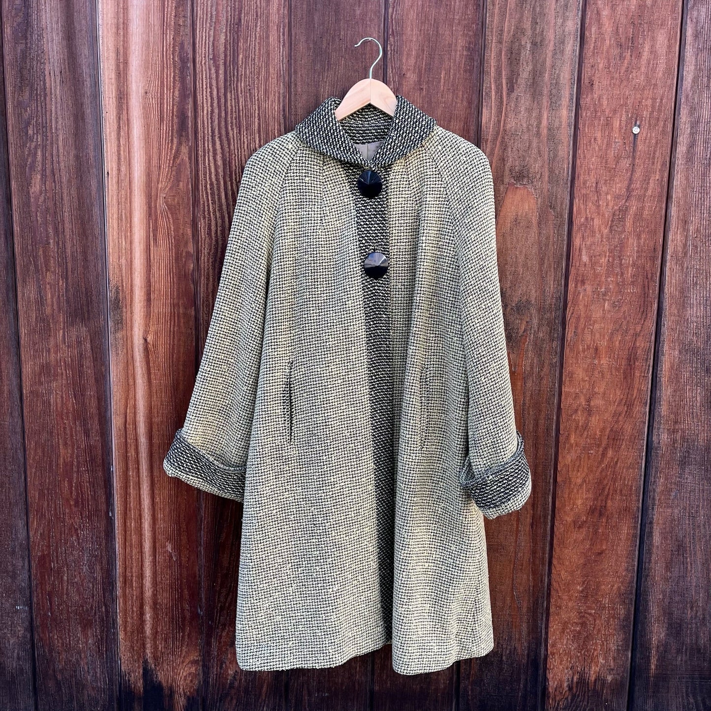 1960s Chartreuse Tweed Coat