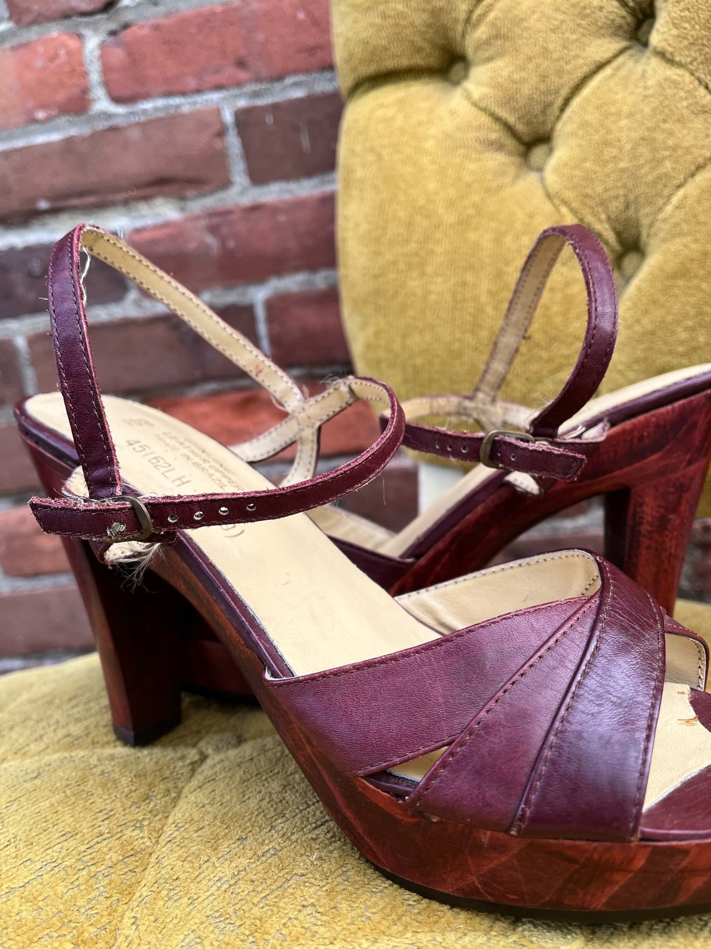 1970s Brazilian Maroon Heels