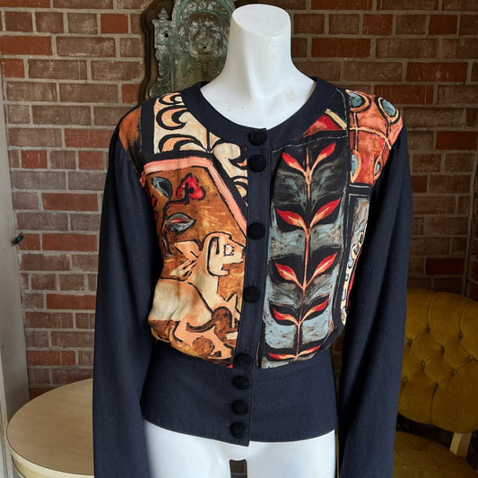 1980s Deer & Floral Print Jacket