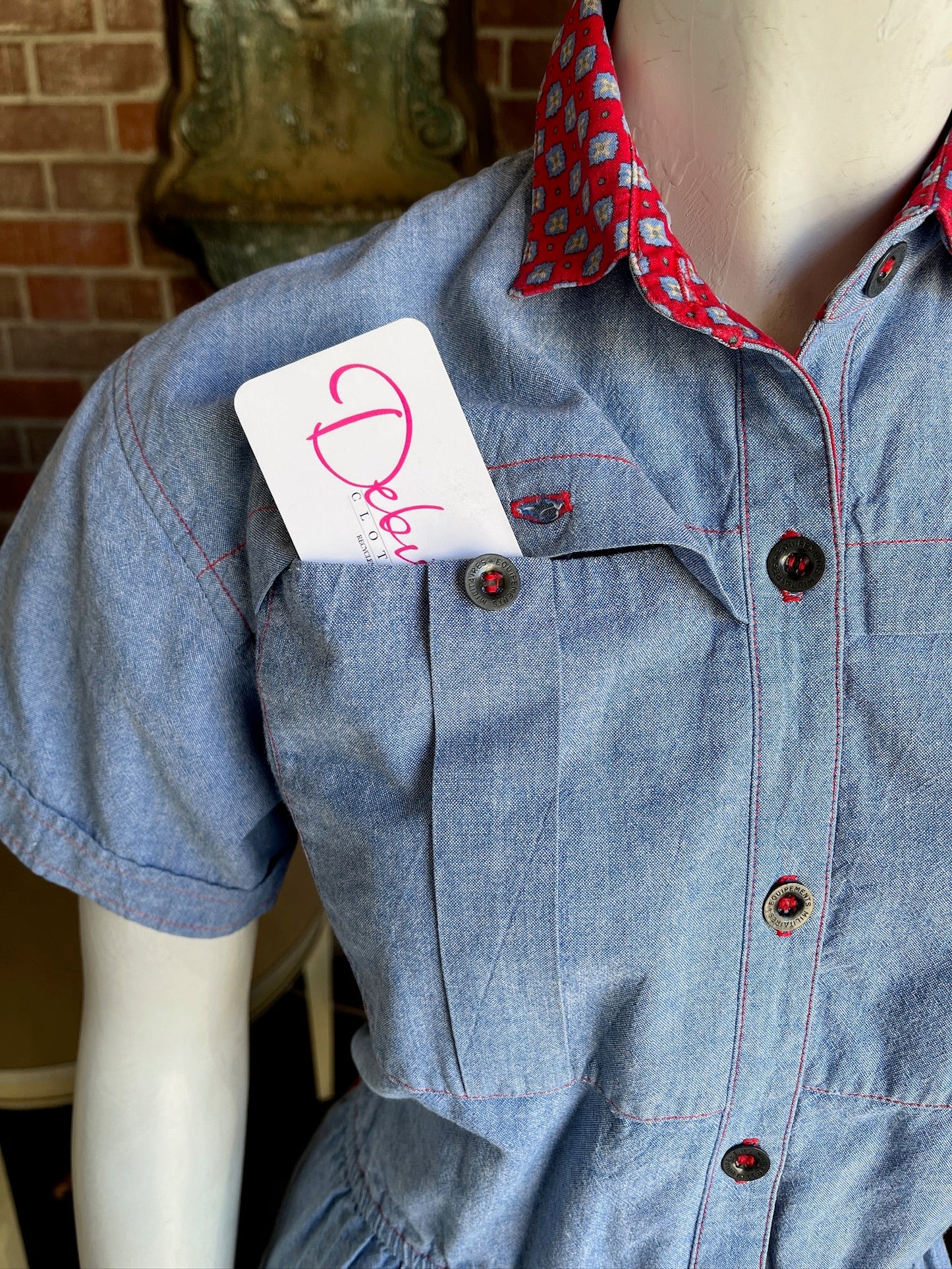 1980s Denim Dress