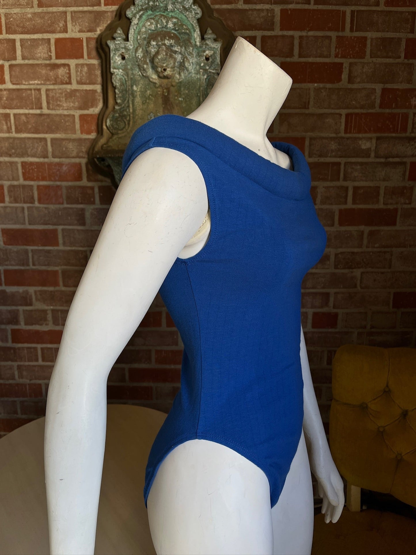 1980s Rolled Boat Neck Bodysuit