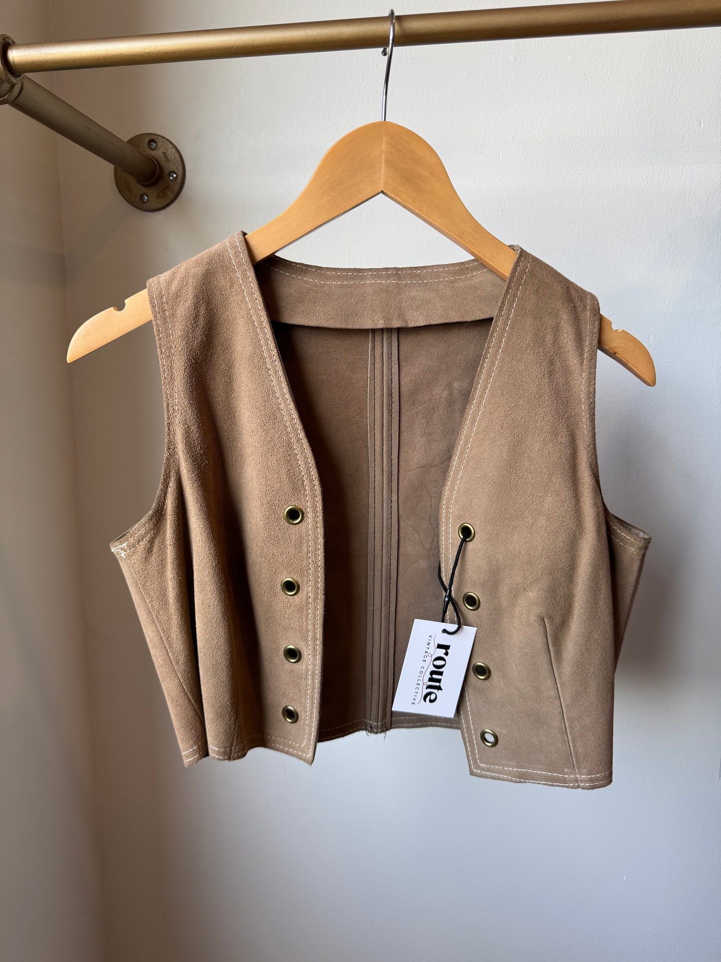 Cropped Leather Vest