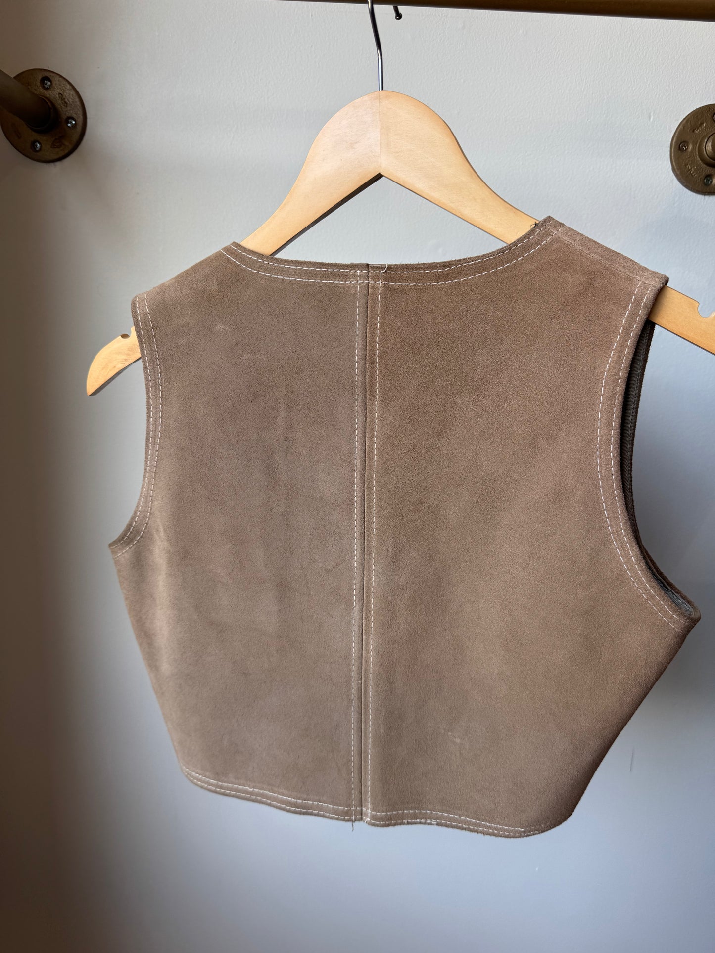 Cropped Leather Vest