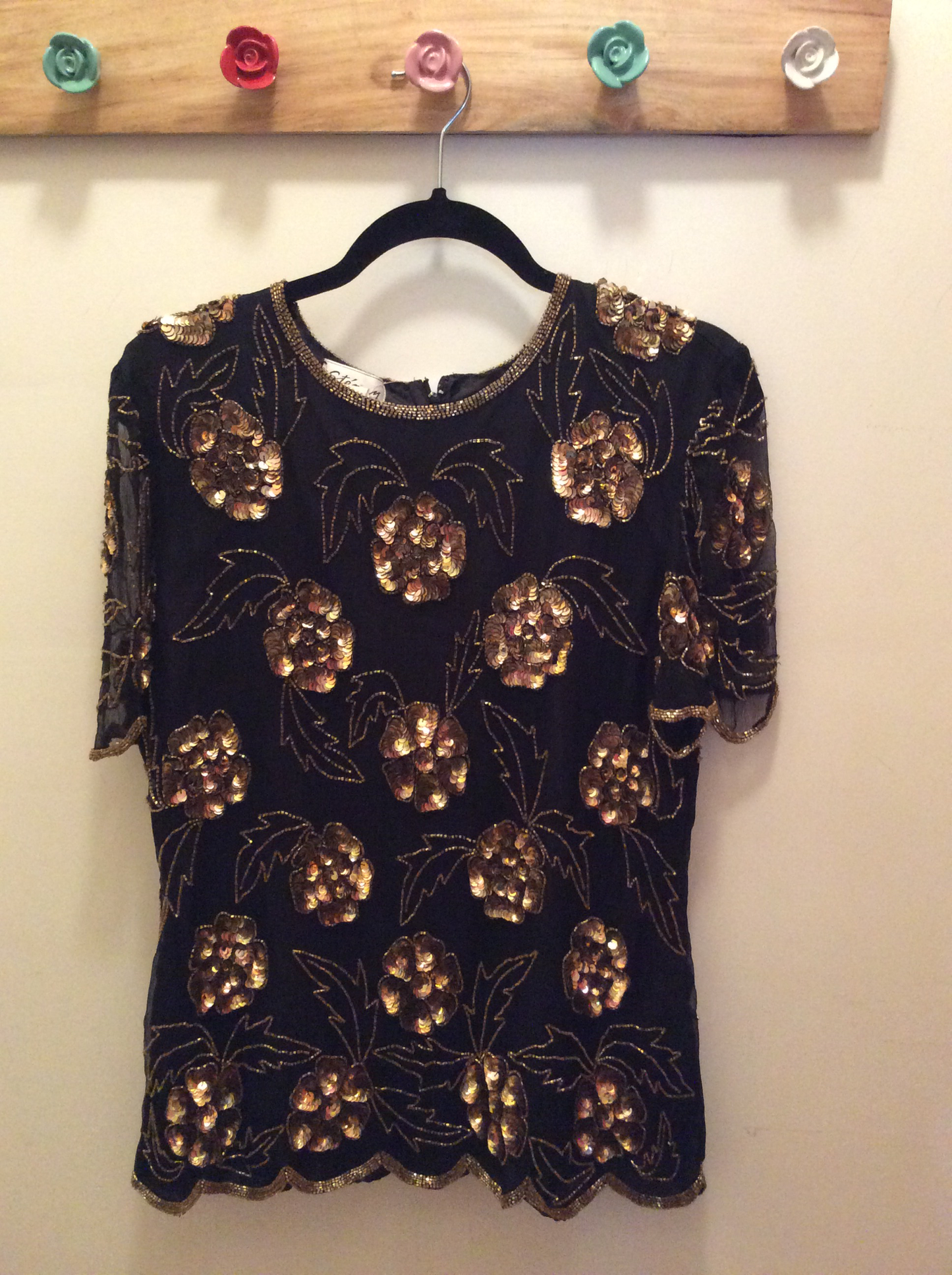 Stenay 80s Black&Gold Sequin Shirt