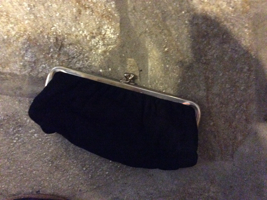 Small black felt clutch (60s)