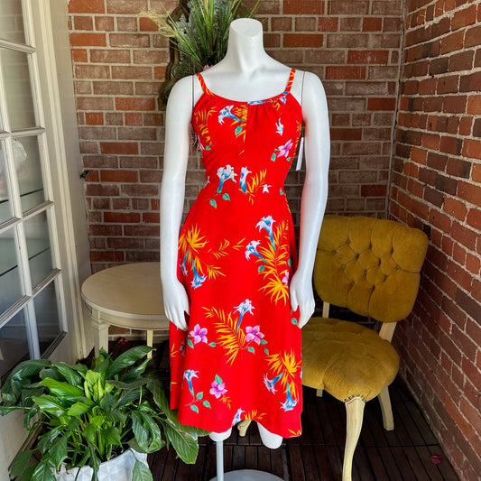 1980s Tropical Dress