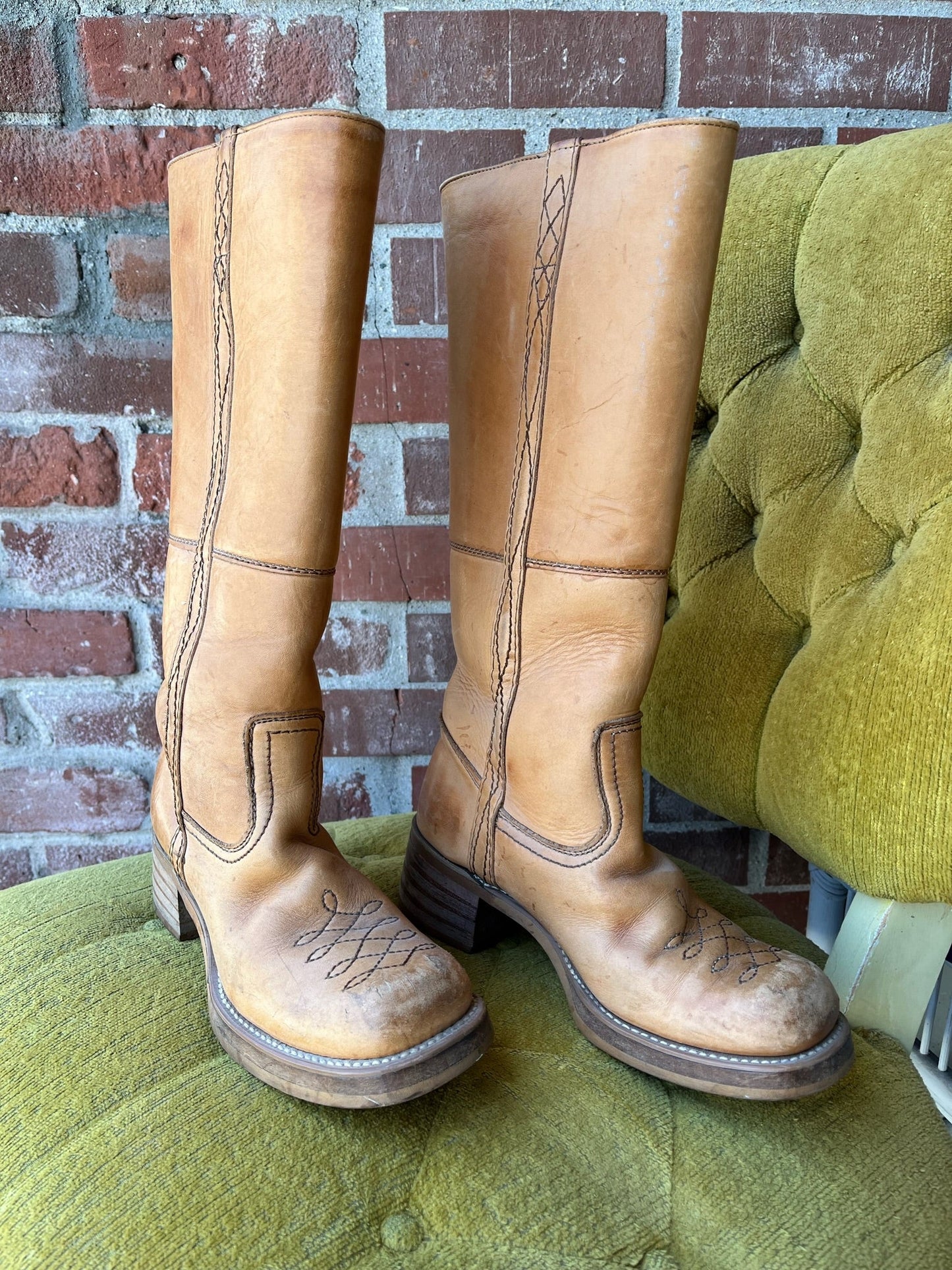 1970s Leather Campus Boots