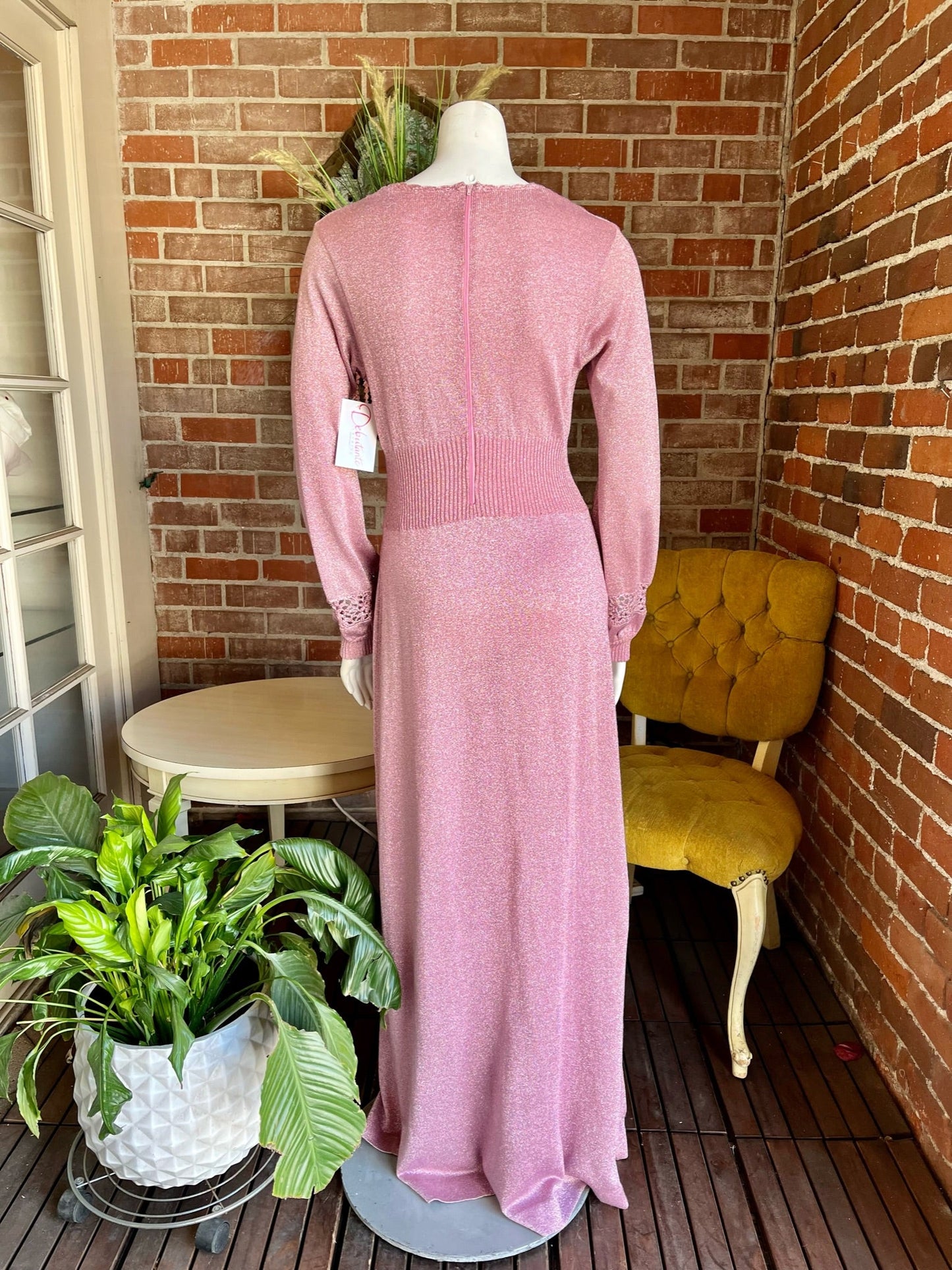 1970s Pink Lurex Dress