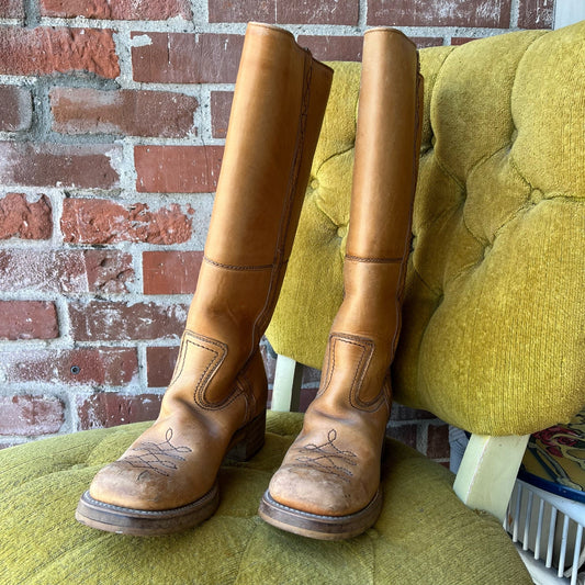 1970s Leather Campus Boots